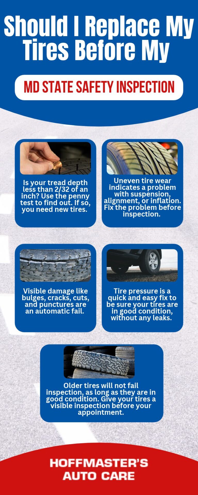 Do I Need to Replace My Tires Before My Maryland State Safety Inspection